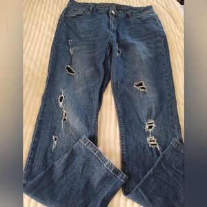 Distressed Blue Jeans for Women